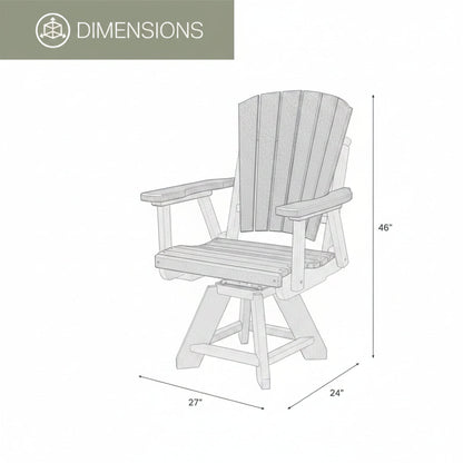 Five Piece round Dining Height Dining Set in Weatherwood/White